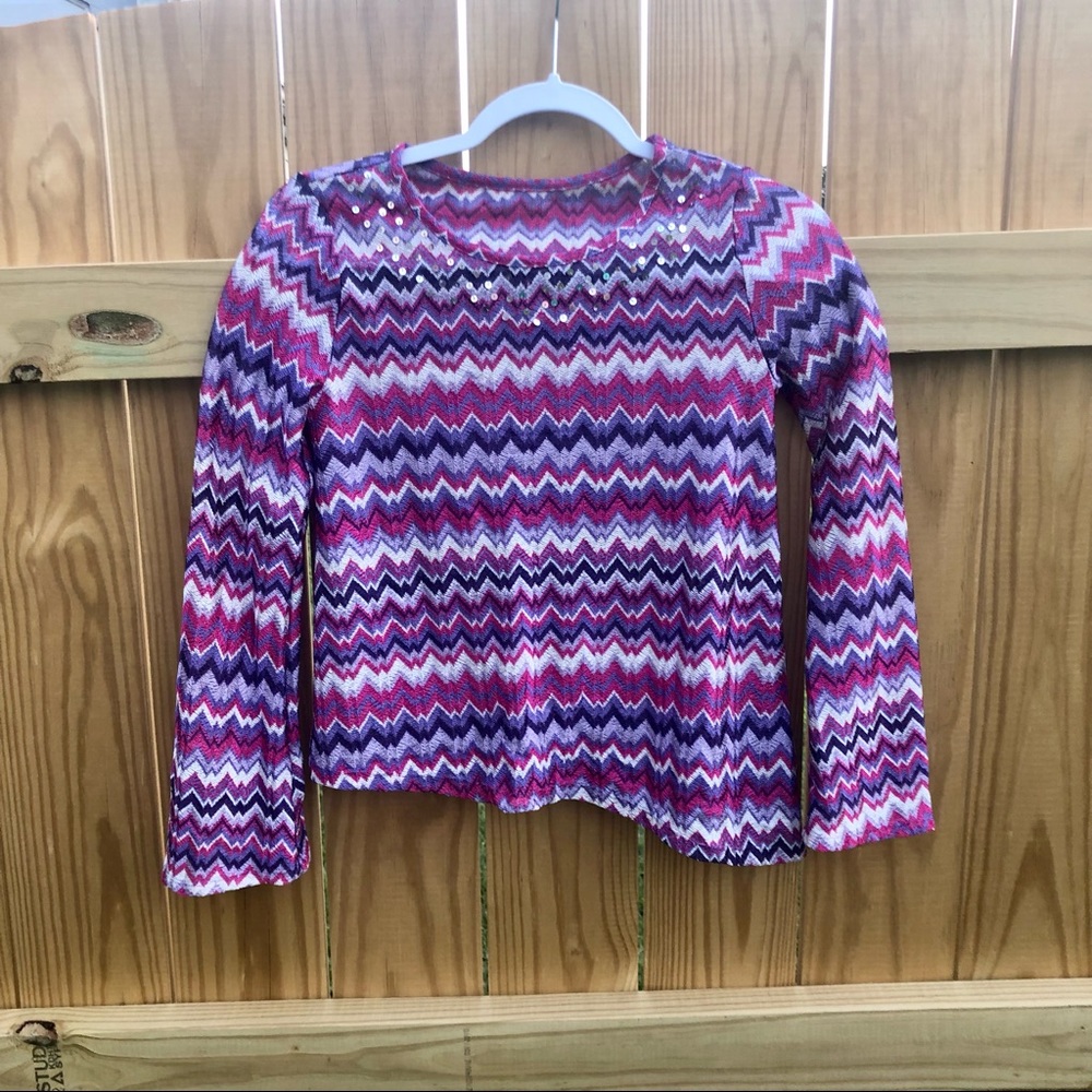 Bell Sleeves Shirt Chevron Flared Arm Shirt Asymmetrical Hem
